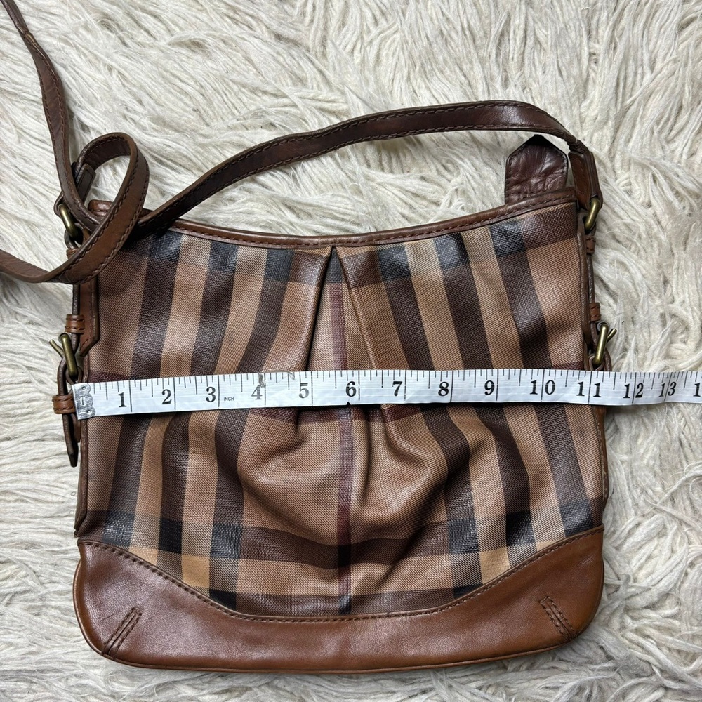 Burberry Brown Smoke House Check PVC and Leather Crossbody Bag - Picture 3 of 16